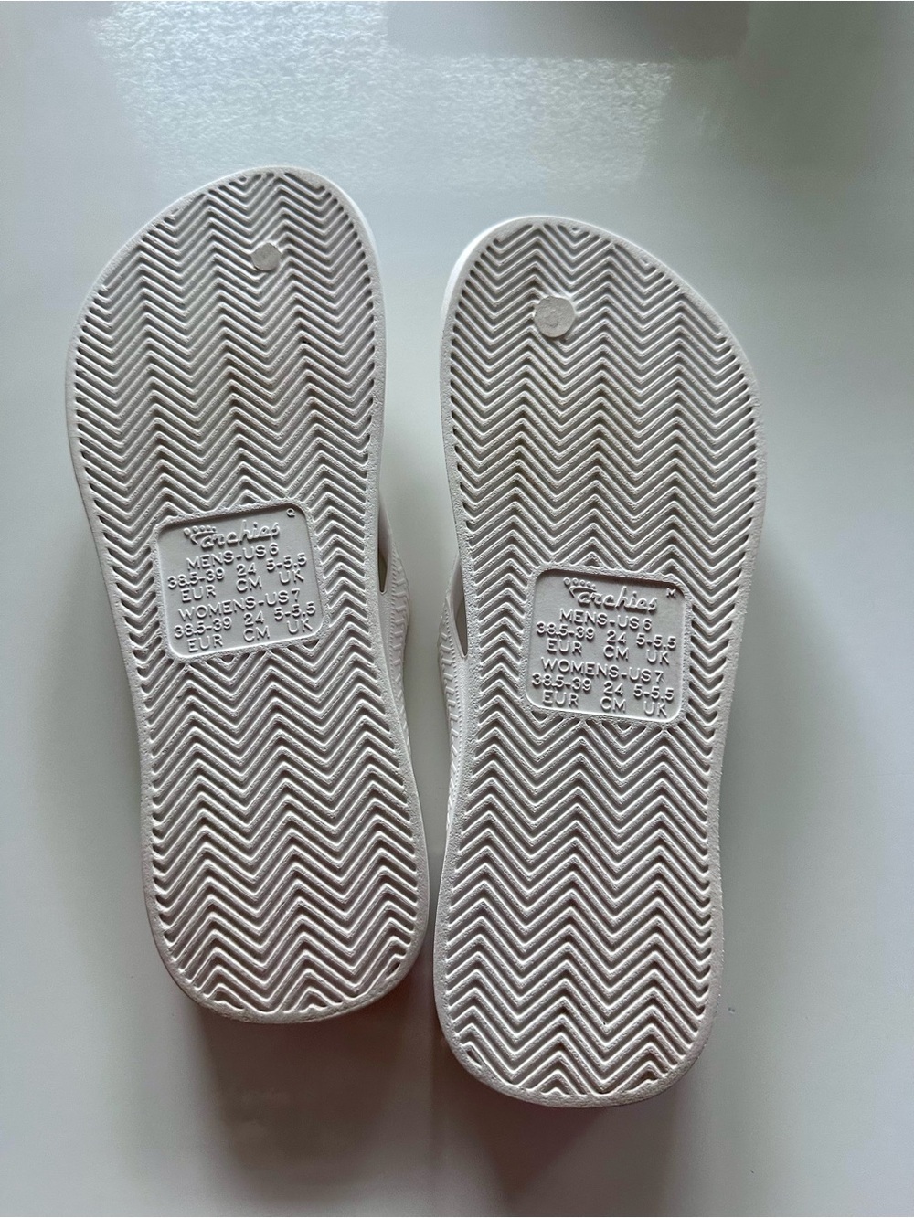 Archies | arch support flip flops white, like new W7 - Picture 14 of 16